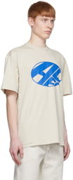 ADER error Beige Distort T-Shirt