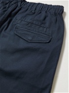 Alex Mill - Straight-Leg Cotton-Blend Twill Drawstring Shorts - Blue