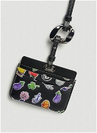 JW Anderson - Stickers Chain Link Cardholder in Black