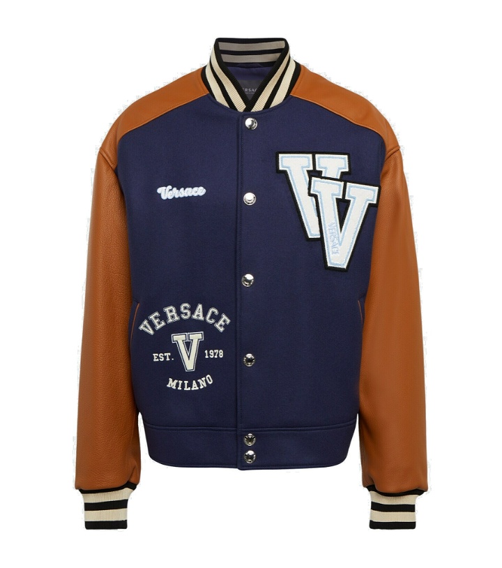 Photo: Versace - Logo varsity jacket