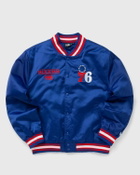 New Era Nba Satin Bomber Jckt Philadelphia 76 Ers Blue Bomber Jackets
