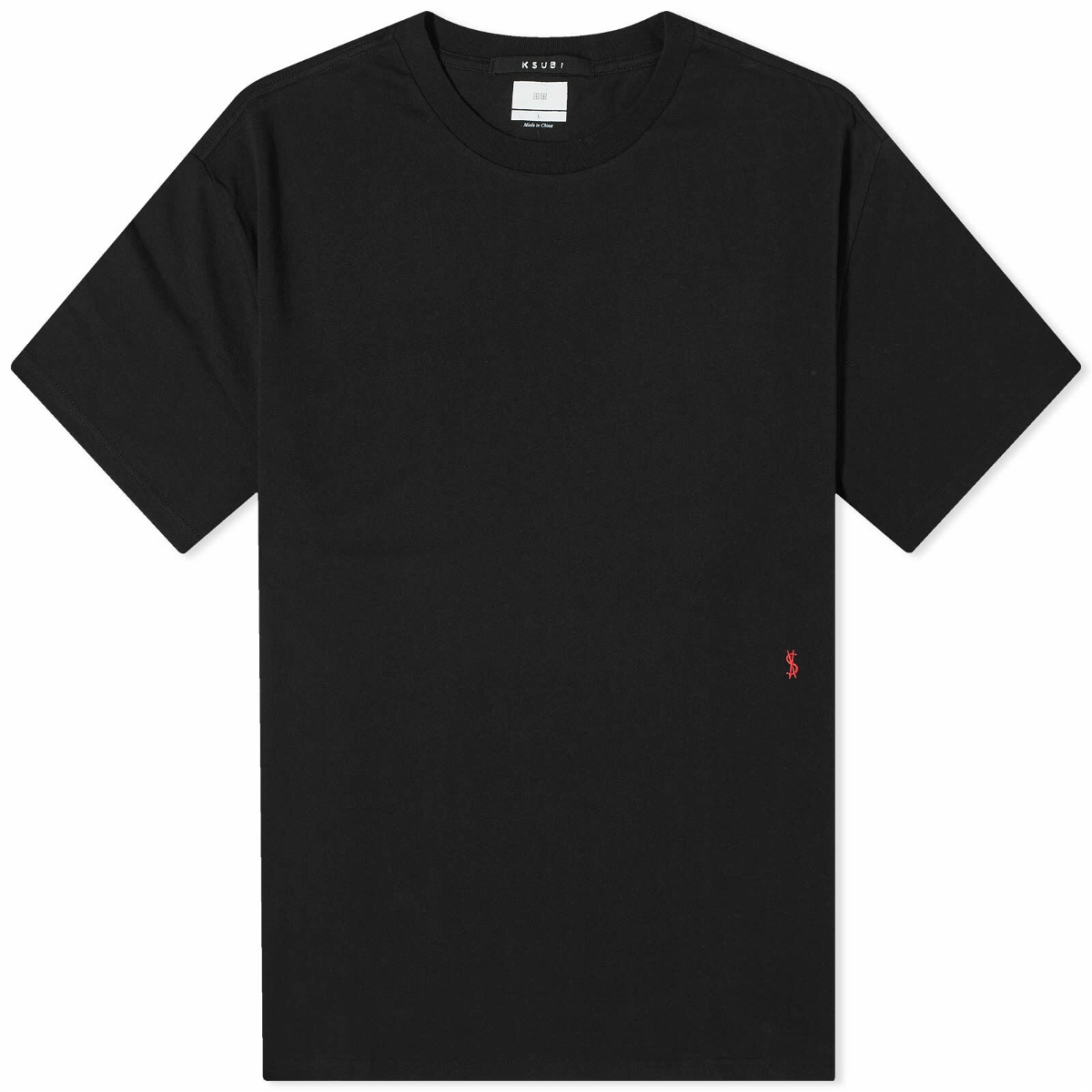 Photo: Ksubi Men's 4 X 4 Biggie T-Shirt in Black/Red
