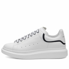 Alexander McQueen Men's Neoprene Canvas Tab Oversized Sneaker in White/Navy