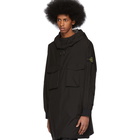 Stone Island Black Pullover Coat