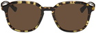 Bottega Veneta Tortoiseshell Round Sunglasses