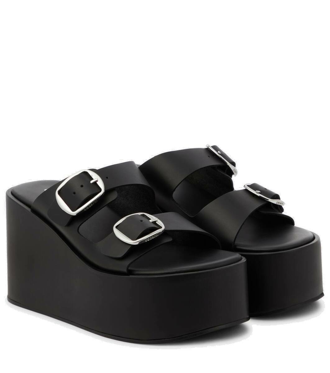 サンダル・ミュール Coperni Patch Sandals - Coperni - Leather - Black/Brown Coperni Patch Sandals - - Leather - Black/brown | ShopSimon