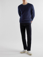 TOM FORD - Slim-Fit Ribbed Wool and Silk-Blend Sweater - Blue