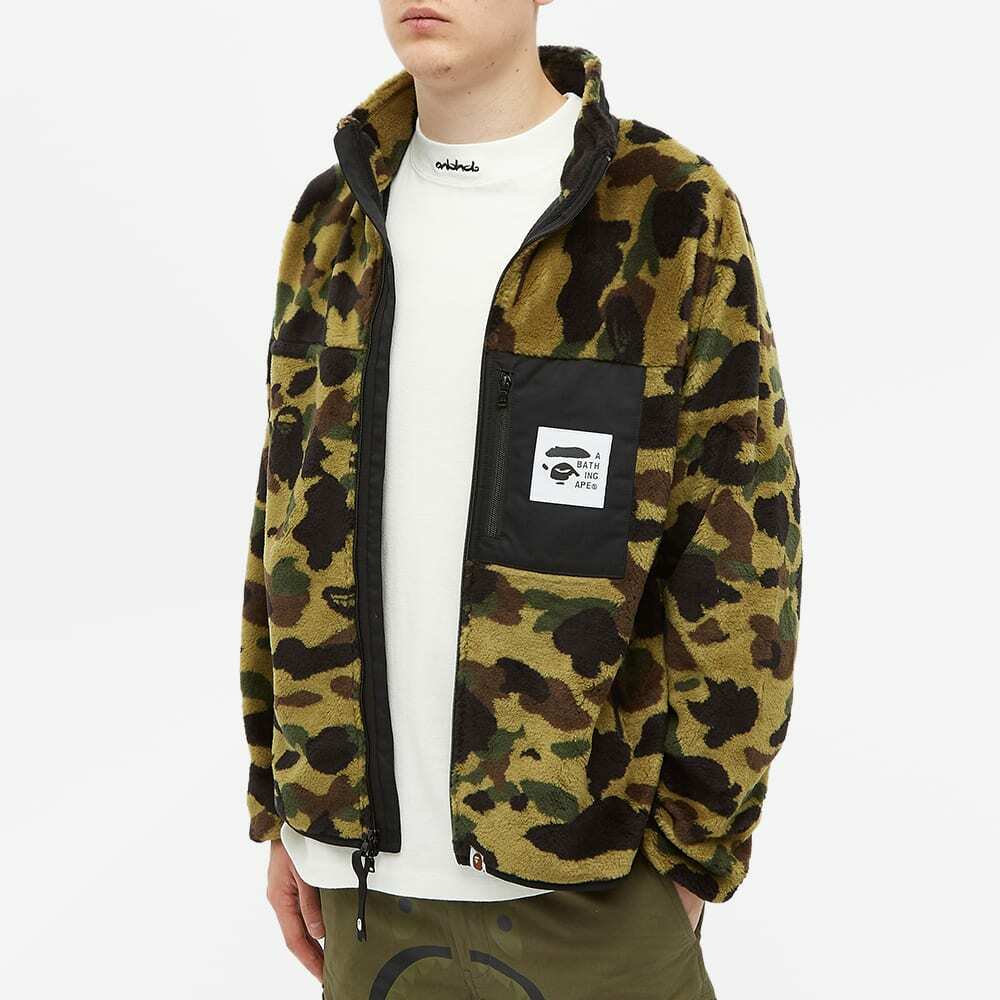 A Bathing Ape Men s 1st Camo Boa Jacket in Green A Bathing Ape