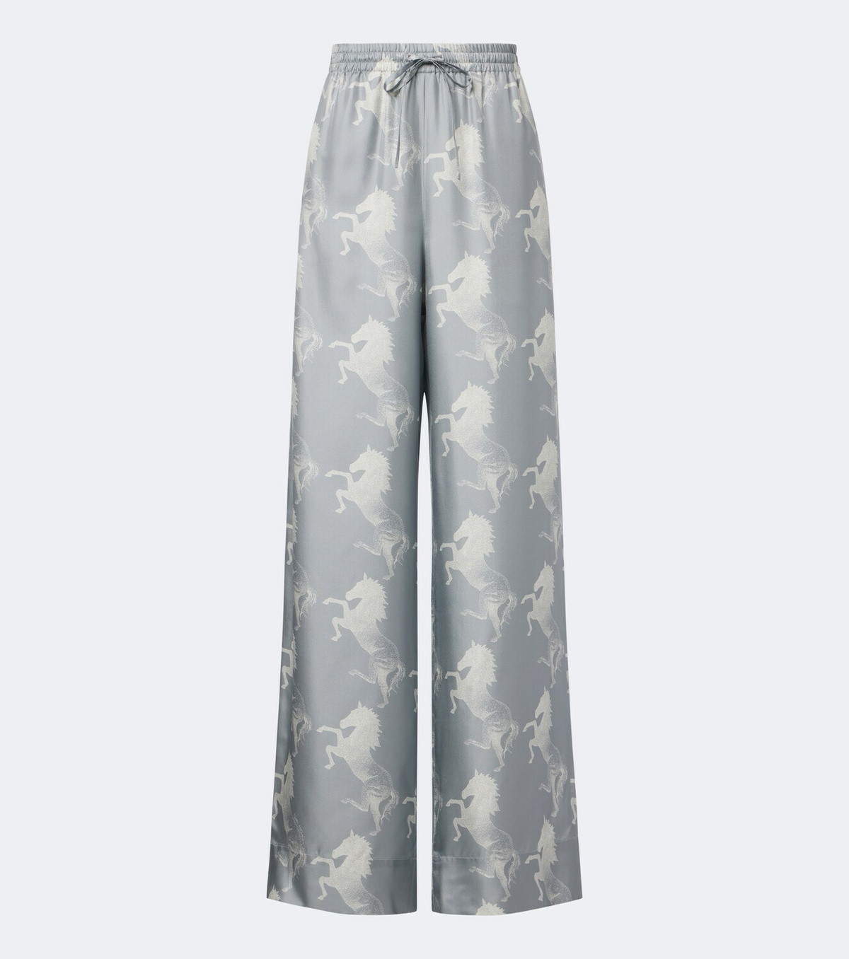 Stella McCartney Printed silk satin wide-leg pants