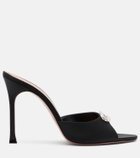Amina Muaddi Camelia embellished satin mules