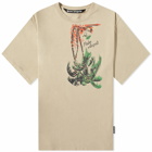 Palm Angels Men's Upside Down Palm T-Shirt in Beige/Green