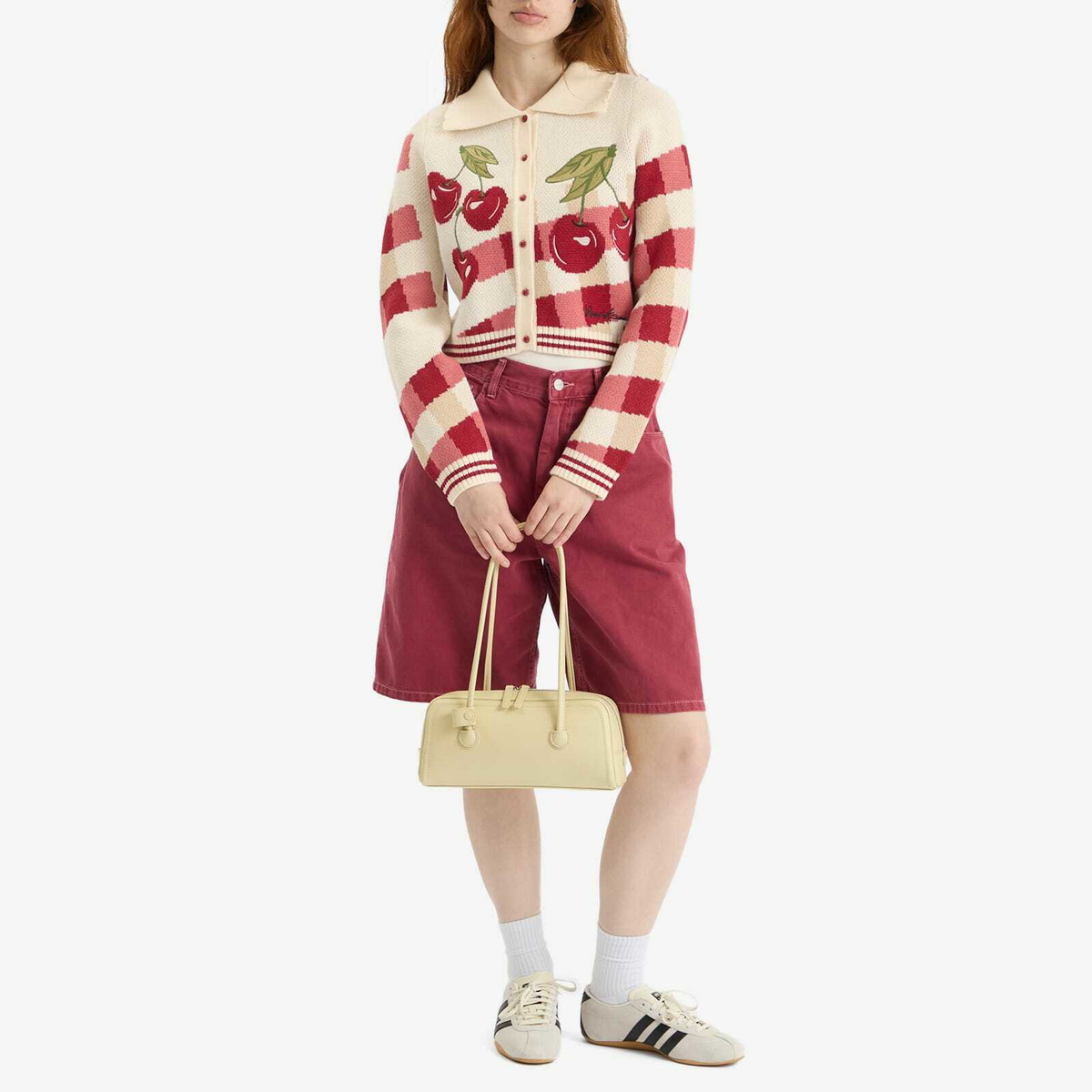 House Of Sunny Women's Cherry Tripper Knit Cardigan in Multi