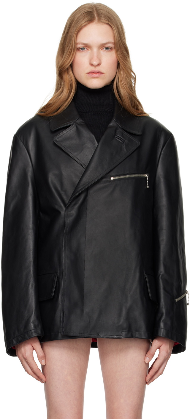 ◆MM6 Maison Margiela◆ Light スポーツ レザージャケット MM6 Maison Margiela Black Light Sport Leather Jacket MM6