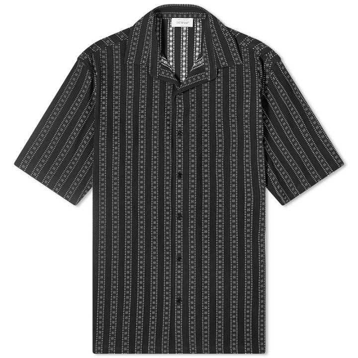 Photo: Off-White Men's Arrow Stripe Vacation Shirt in Black Ivory