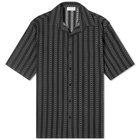 Off-White Men's Arrow Stripe Vacation Shirt in Black Ivory
