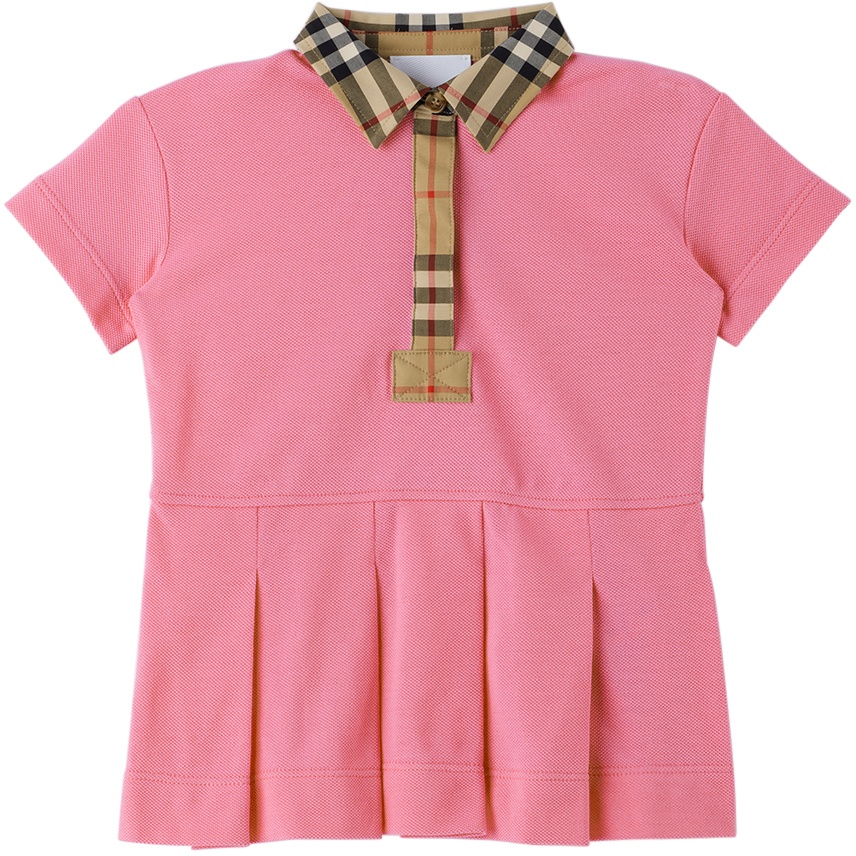 Photo: Burberry Baby Pink Vintage Check Trim Dress