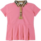 Burberry Baby Pink Vintage Check Trim Dress