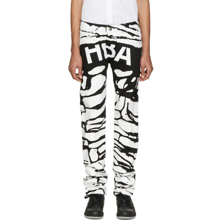 Photo: Hood by Air Black and White Peel Regular 2 Jeans