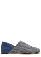 JW Anderson Striped-jacquard Woven Babouche Flats Multicoloured