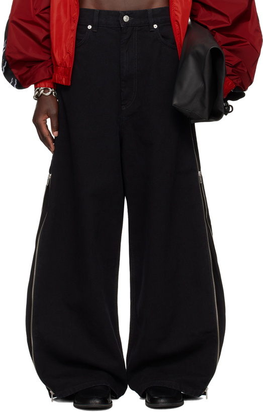 Photo: LU'U DAN Black Side Zip Jeans