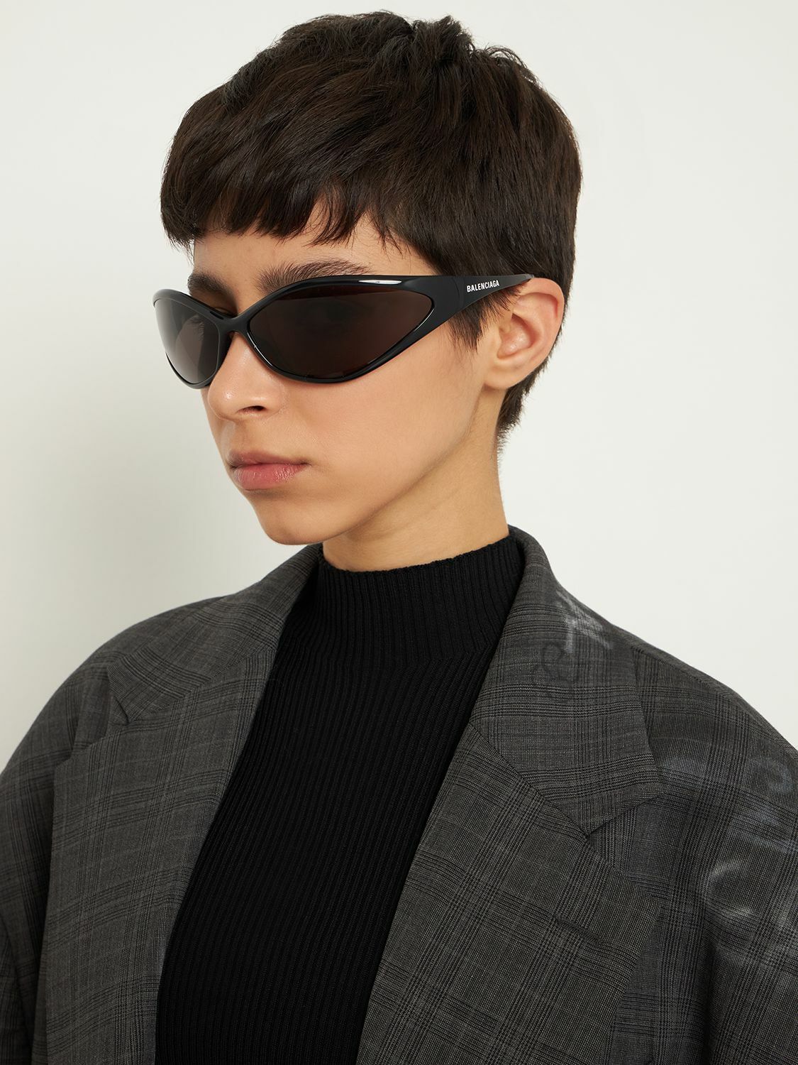 BALENCIAGA - 0285s 90s Oval Acetate Sunglasses Balenciaga