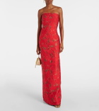 Emilia Wickstead Laelia jacquard corset dress
