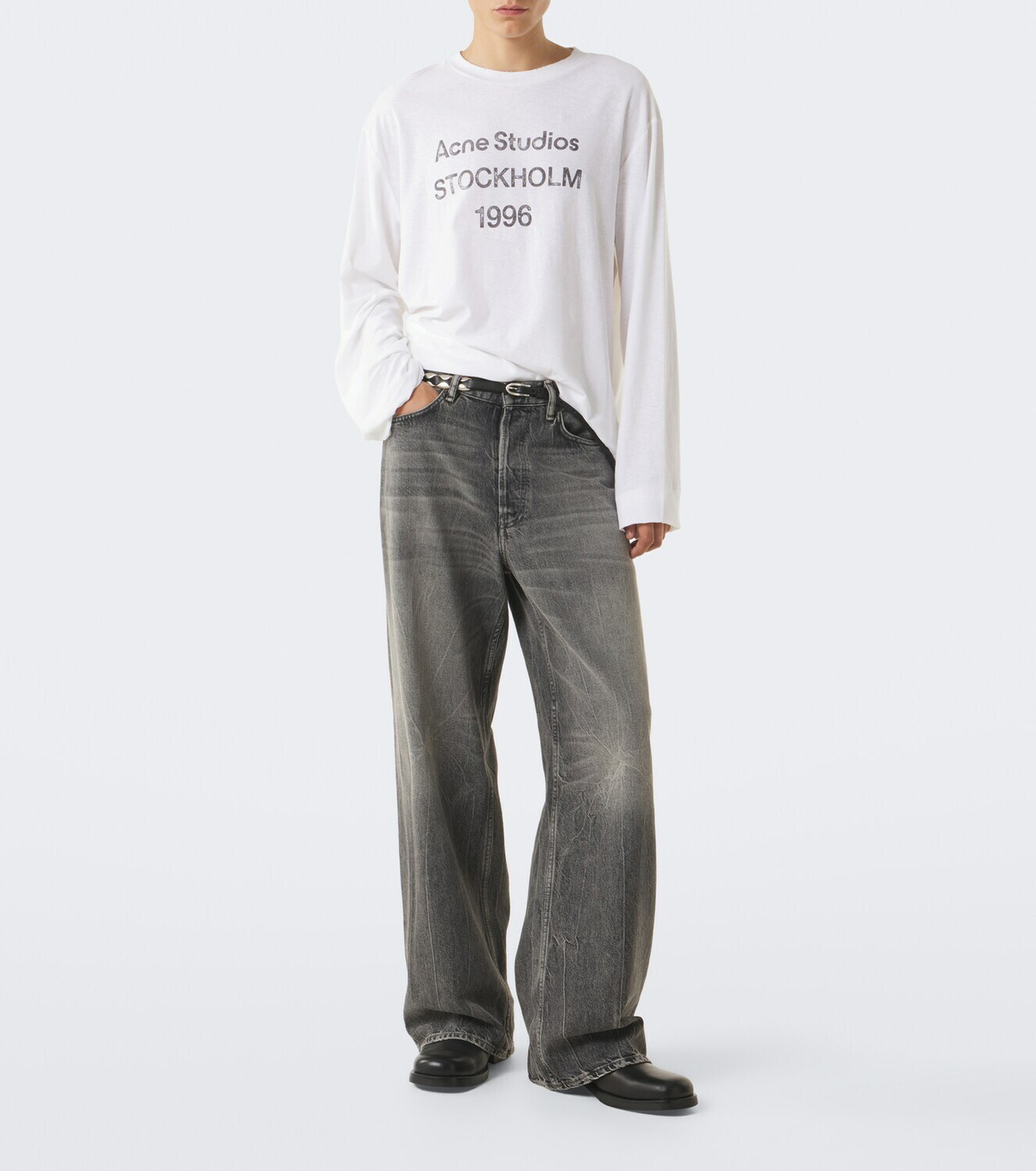Acne Studios Logo cotton-blend jersey T-shirt