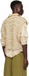 Bonsai Beige Fringed Vest