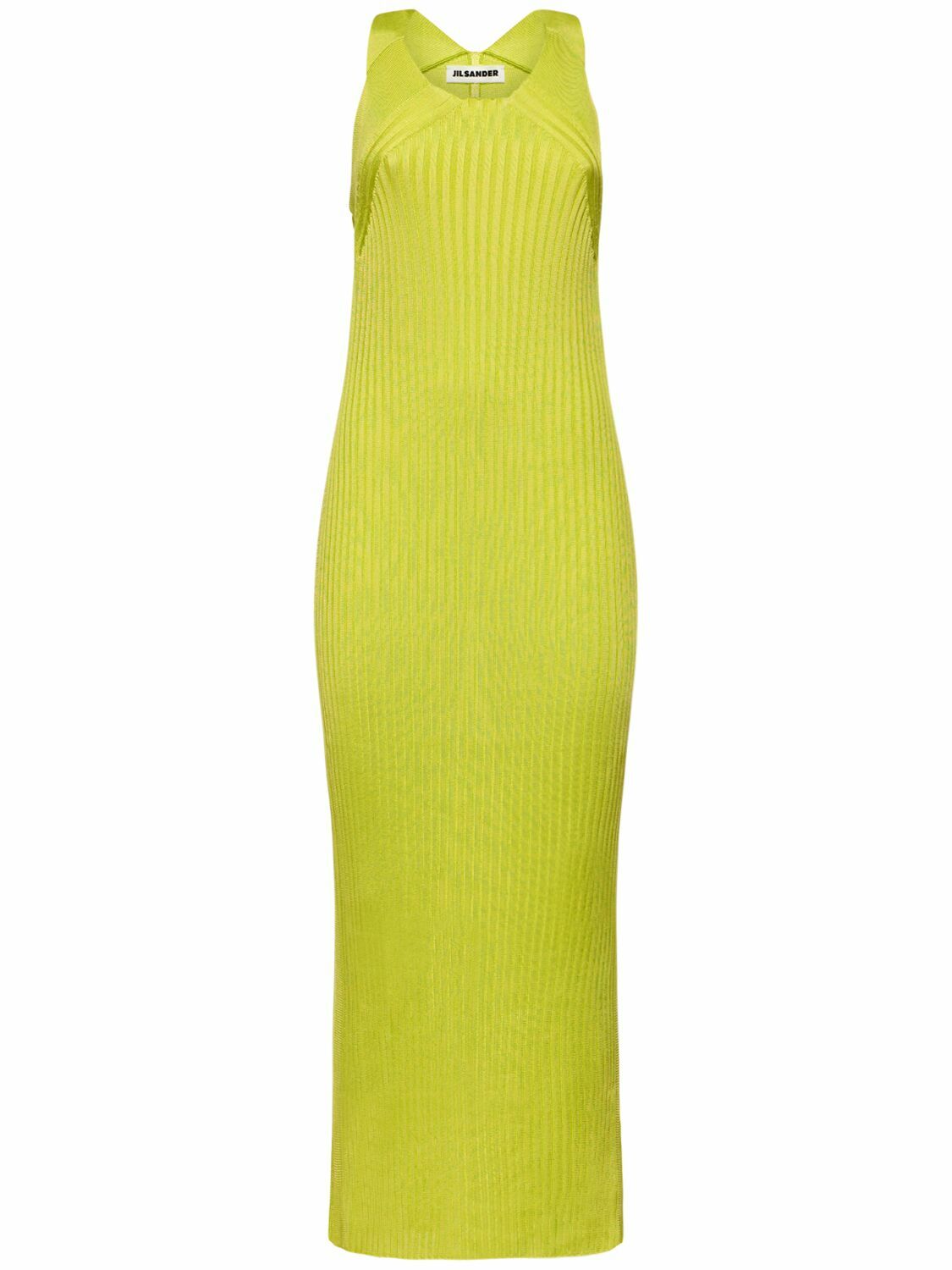 knee length dresses for ladies Neon Yellow Mint Floral Square Midi Dress