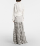 Ralph Lauren Collection Shamus striped linen maxi skirt