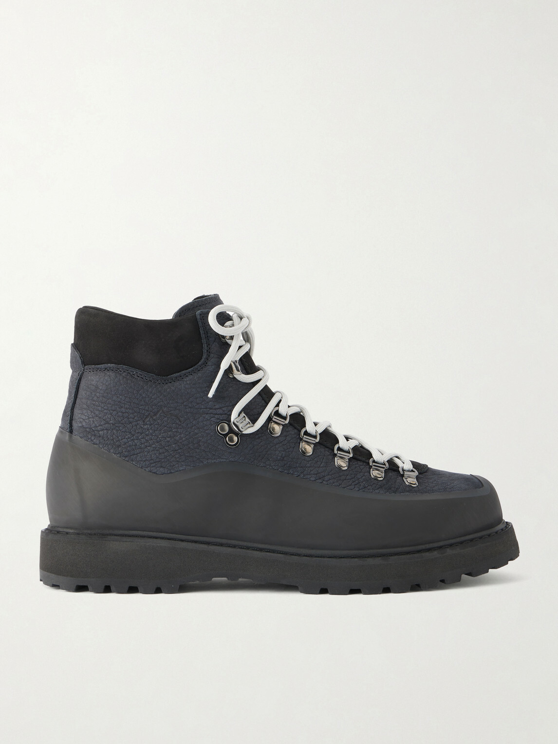 Diemme - Roccia Vet Rubber-Trimmed Leather Hiking Boots - Black