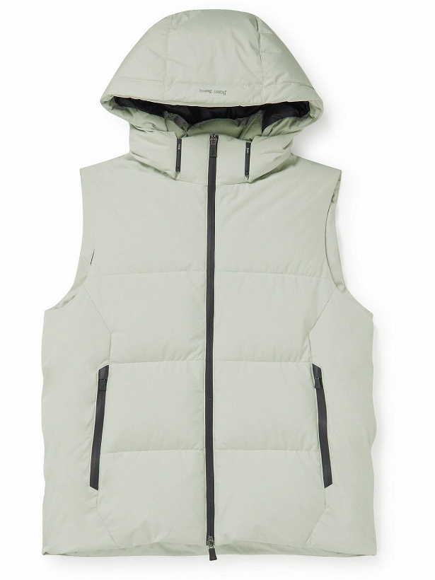 Photo: Herno Laminar - Quilted GORE-TEX™ WINDSTOPPER Hooded Down Gilet - Neutrals