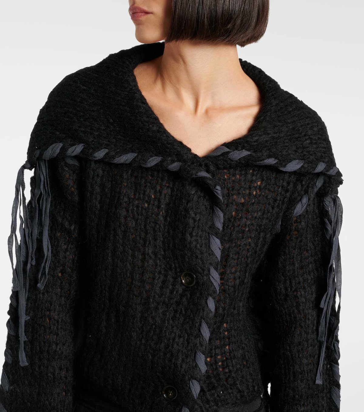 Acne Studios Cropped open knit cardigan Acne Studios
