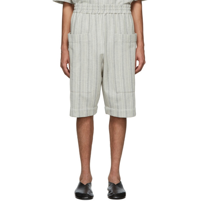 Photo: Jil Sander Grey Striped Shorts