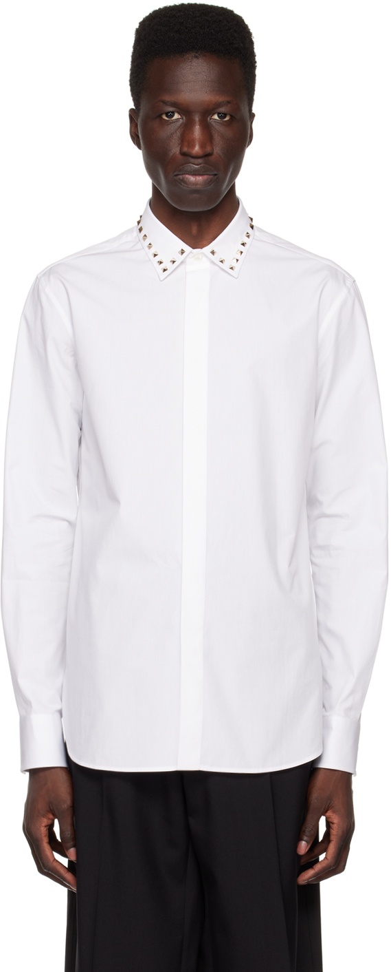 Photo: Valentino White Untitled Studs Shirt