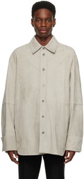 Wooyoungmi Gray Spread Collar Shirt