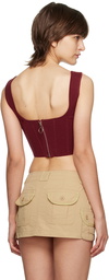 Danielle Guizio Burgundy Paneled Corset