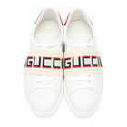 Gucci White New Ace Elastic Band Sneakers