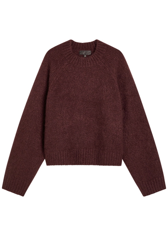 Photo: Nili Lotan Tomaso Cashmere and Silk-blend Jumper Burgundy
