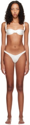 Isa Boulder SSENSE Exclusive White Chunky Rope & Highweave Bikini