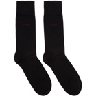 Hugo Two-Pack Black and Red RS Uni Socks