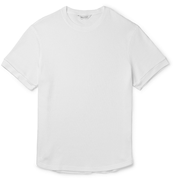 Photo: Club Monaco - Waffle-Knit Cotton T-Shirt - White