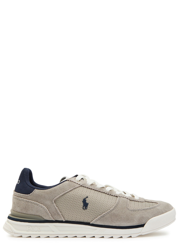 Photo: Polo Ralph Lauren Varick Panelled Mesh Sneakers Grey