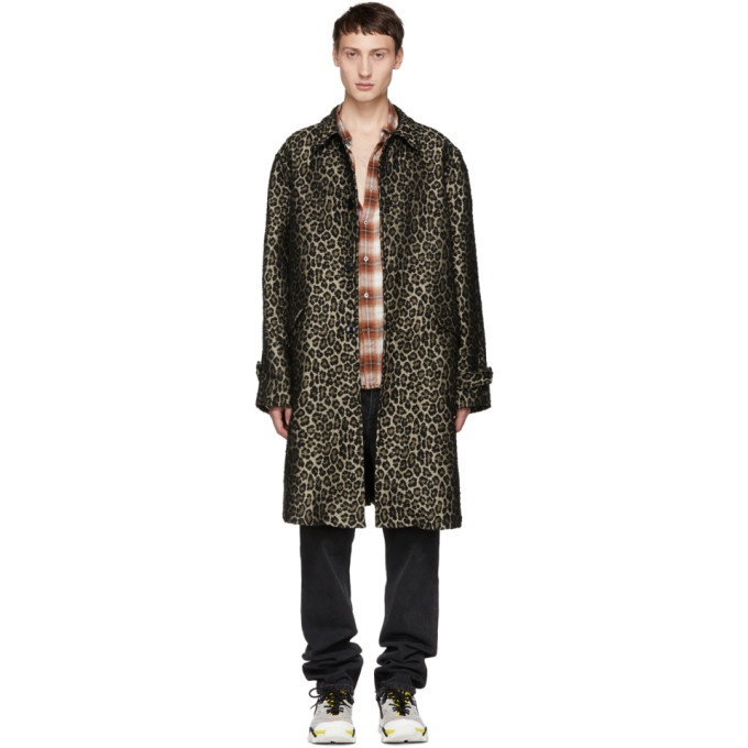Photo: Adaptation Black and Beige Leopard Vintage Trench Coat