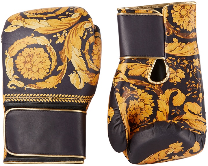 Photo: Versace Black & Gold Boxing Gloves
