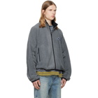 We11done Gray String Fleece Zip-Up Jacket