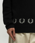 Fred Perry Laurel Wreath Trim Knit Shirt Black - Mens - Polos