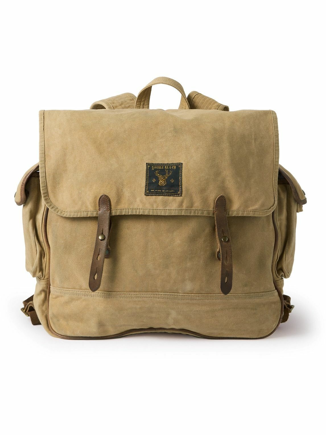 Photo: RRL - Falcon Leather-Trimmed Cotton-Canvas Backpack