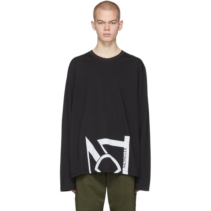 Photo: Moncler Genius 5 Moncler Craig Green Black Logo Long Sleeve T-Shirt