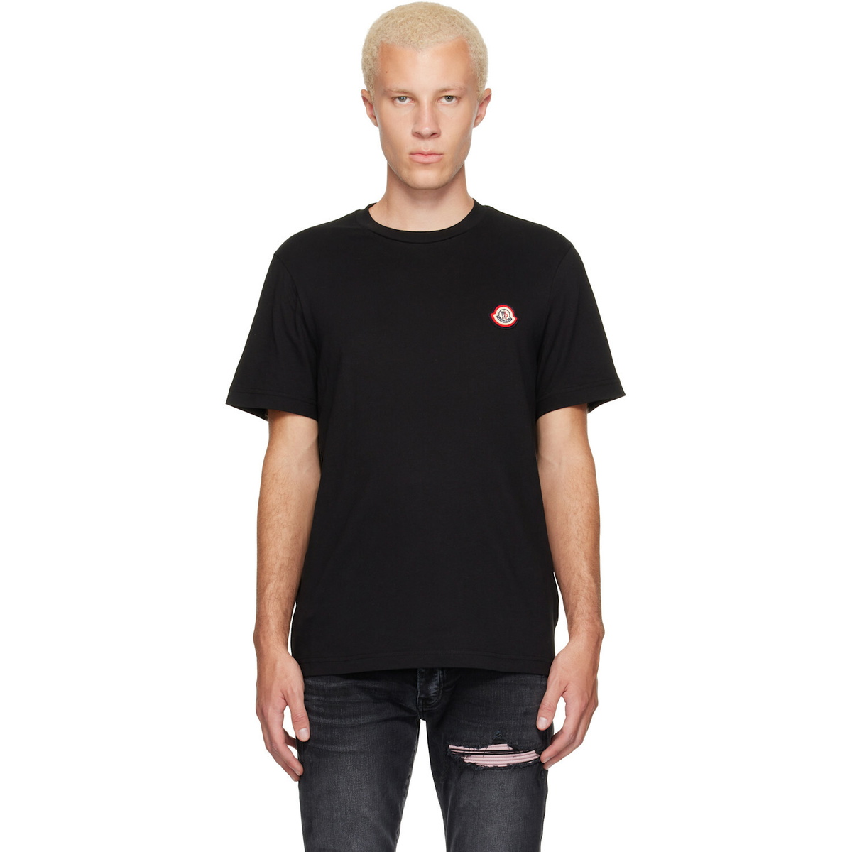 Moncler Black Logo Cotton Jersey T-Shirt